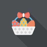 easter egg flat icon with long shadow eps10 N218
