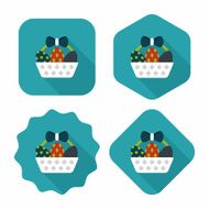 easter egg flat icon with long shadow eps10 N219