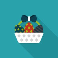 easter egg flat icon with long shadow eps10 N221