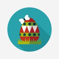 easter egg flat icon with long shadow eps10 N223