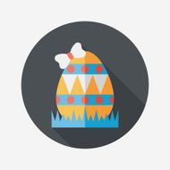 easter egg flat icon with long shadow eps10 N226