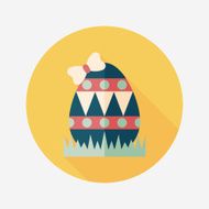 easter egg flat icon with long shadow eps10 N232