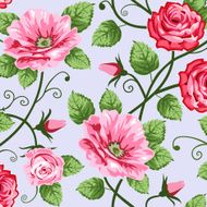 Romantic roses seamless pattern