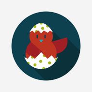 easter egg flat icon with long shadow eps10 N235