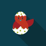 easter egg flat icon with long shadow eps10 N236