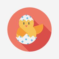 easter egg flat icon with long shadow eps10 N238
