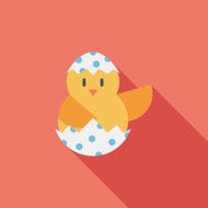 easter egg flat icon with long shadow eps10 N239