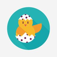 easter egg flat icon with long shadow eps10 N241