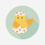 easter egg flat icon with long shadow eps10 N244