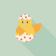 easter egg flat icon with long shadow eps10 N245