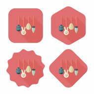 easter hanging flat icon with long shadow eps10 N26