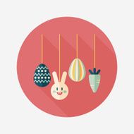 easter hanging flat icon with long shadow eps10 N27