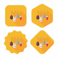easter hanging flat icon with long shadow eps10 N29