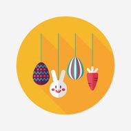 easter hanging flat icon with long shadow eps10 N30