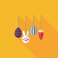 easter hanging flat icon with long shadow eps10 N31