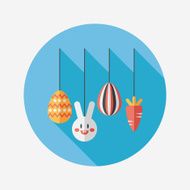 easter hanging flat icon with long shadow eps10 N33
