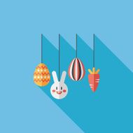 easter hanging flat icon with long shadow eps10 N34