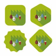 easter hanging flat icon with long shadow eps10 N35