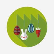 easter hanging flat icon with long shadow eps10 N36
