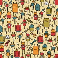 Robot seamless pattern N24