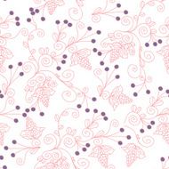 Seamless Floral Pattern with Grape N2