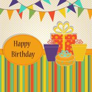 Template birthday greeting card N12