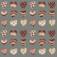Hearts seamless background N3