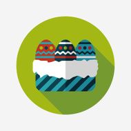 easter egg flat icon with long shadow eps10 N247