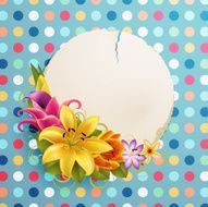 Vintage greeting card with flowers