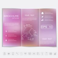 Tri-Fold Brochure mock up vector design Smooth unfocused bokeh background N53