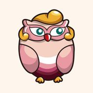 owl cartoon theme elements vector eps N72