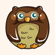 owl cartoon theme elements vector eps N73