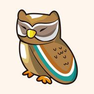 owl cartoon theme elements vector eps N74