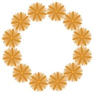 round pattern from brown flowers N2