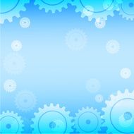 Abstract blue gear technology background