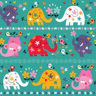 cute elephants pattern N2