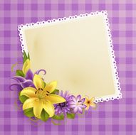 Vintage greeting card with flowers N2