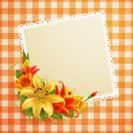 Vintage greeting card with flowers N3