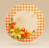 Vintage greeting card with flowers N4