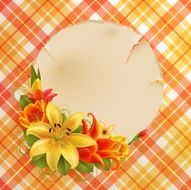 Vintage greeting card with flowers N5