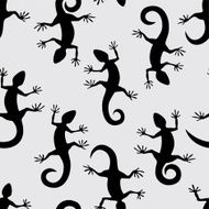 Seamless pattern with lizards