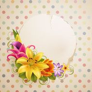 Vintage greeting card with flowers N6