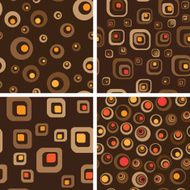 Retro Seamless Background Set