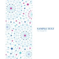 Vector Blue Abstract Line Art Circles Vertical Frame Seamless Pattern