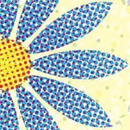 Halftone Flower Background