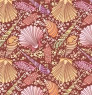 background with a seashells
