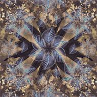 Multicolored Floral Swirls Decorative Background