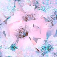 Elegant Floral Pattern in Light Cold Tones