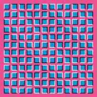 Rolling squares moving wave motion effect Op Art Vector