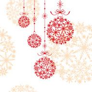 Abstract Christmas balls on seamless pattern background